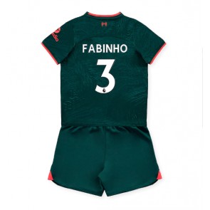 Liverpool Fabinho #3 babykläder Tredje Tröja barn 2022-23 Korta ärmar (+ Korta byxor)